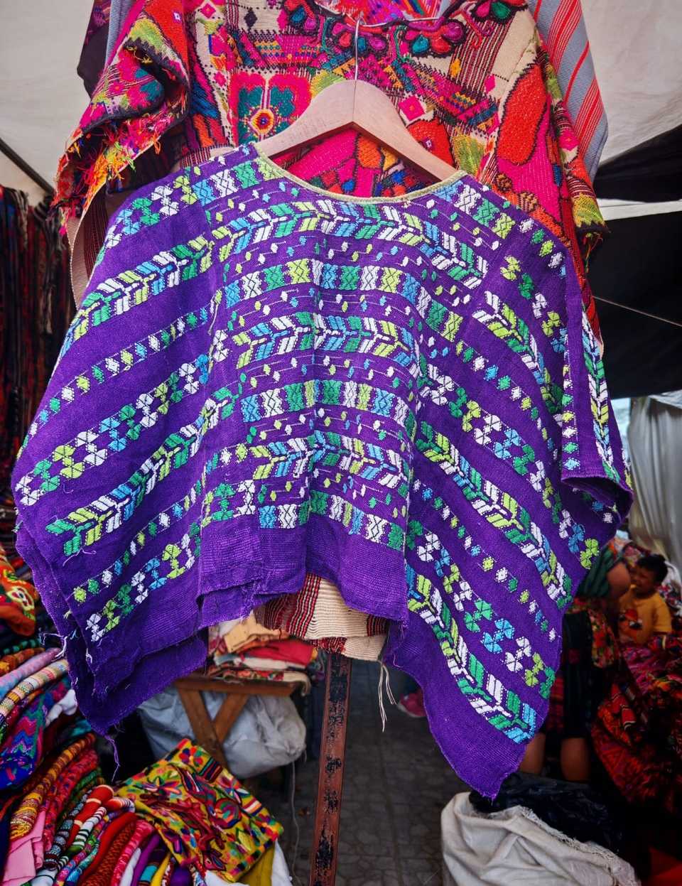 Purple Coban huipil #5-14