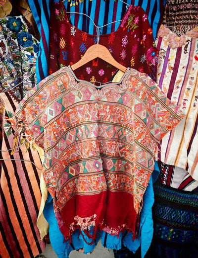 (Reserved for Karen) Coral Nebaj huipil #2-77