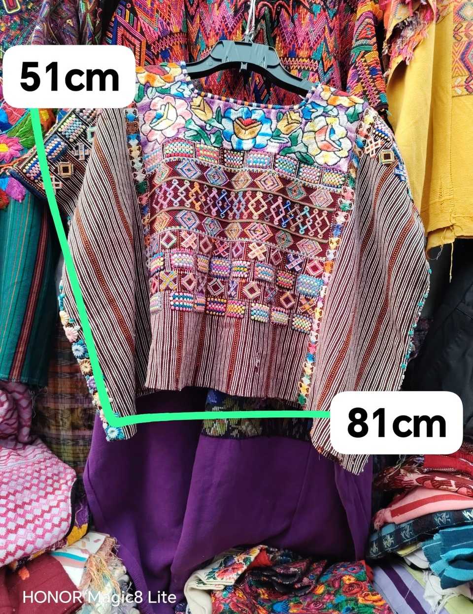 Floral striped Colotenango huipil #4-247