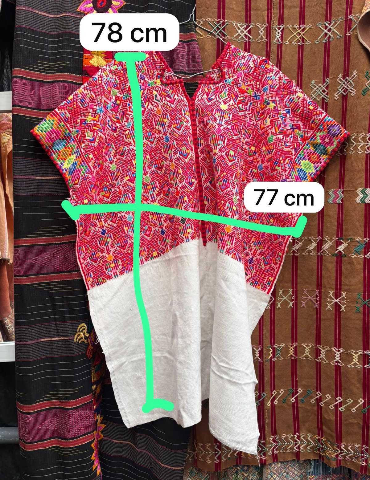 Red and white Nahuala huipil #4-221