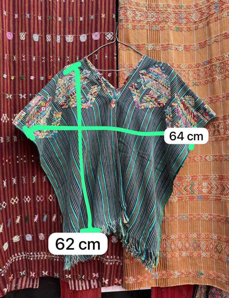 Green striped Nahuala huipil #5-67