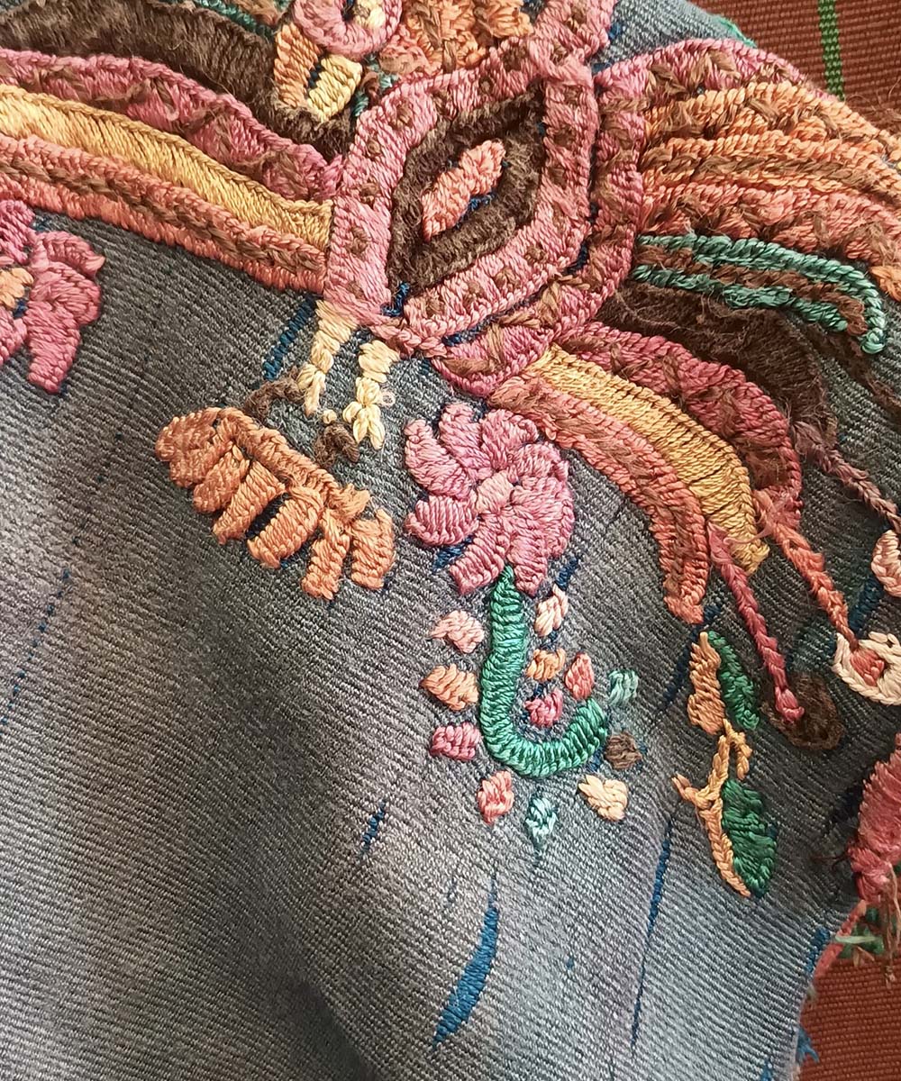 Vintage Guatemalan huipil with handwoven Mayan embroidery