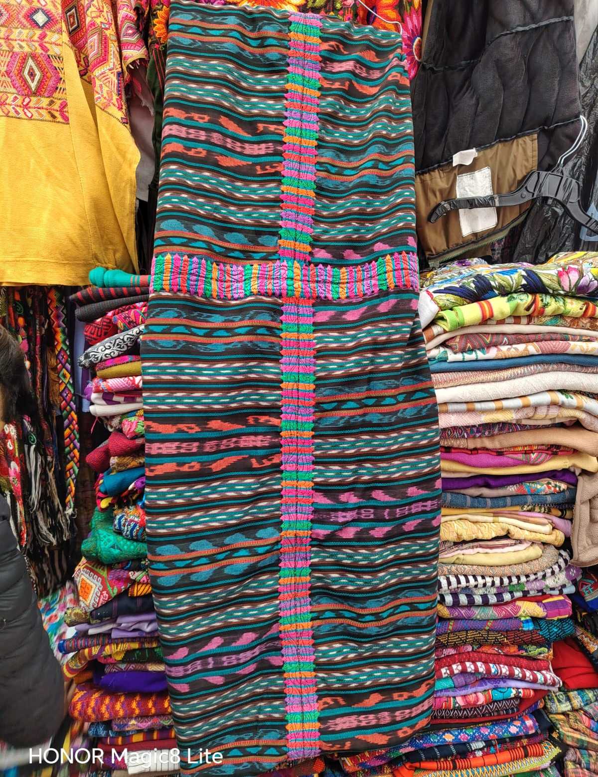 Blue and pink Ikat Chichicastenango corte #4-153