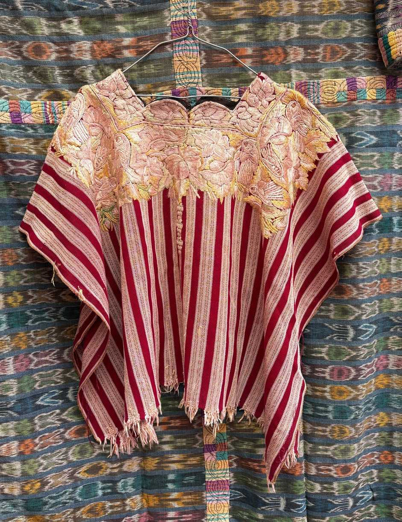 Gold and burgundy Patzun huipil #4-273