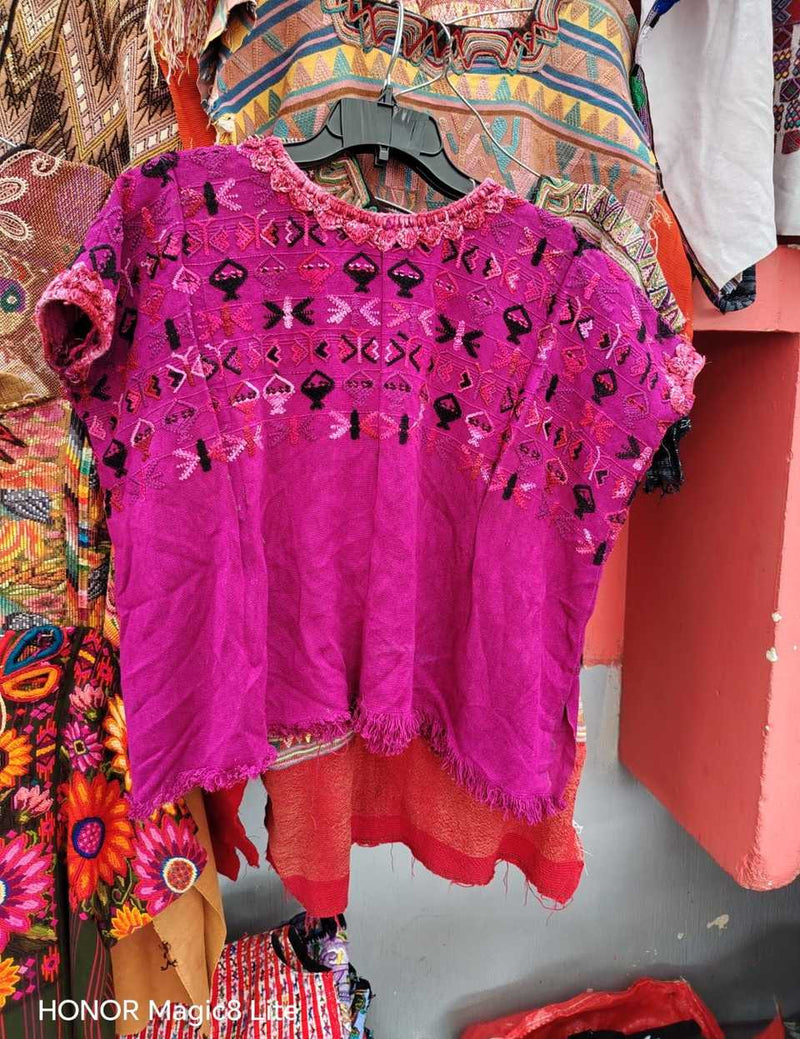 Hot pink San Lucas Toliman huipil #5-180