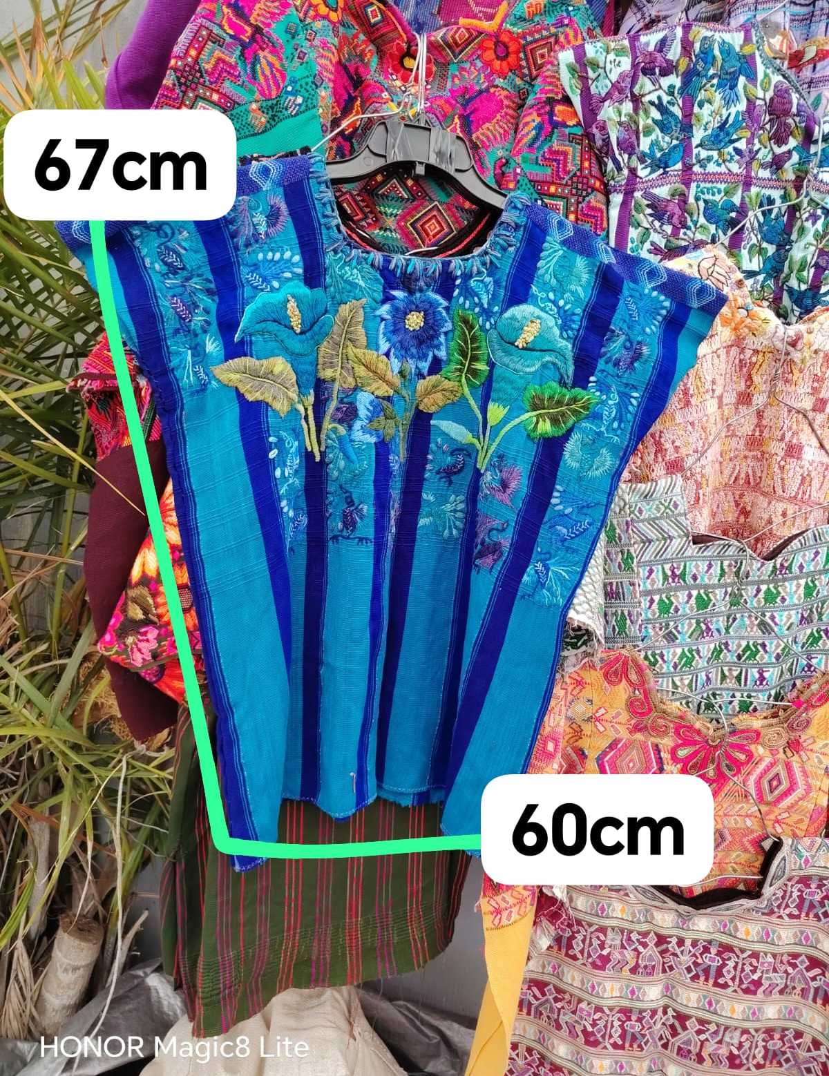 Bright blue Santiago huipil #4-195