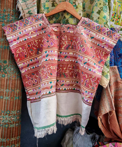 Nebaj huipil in warm brown