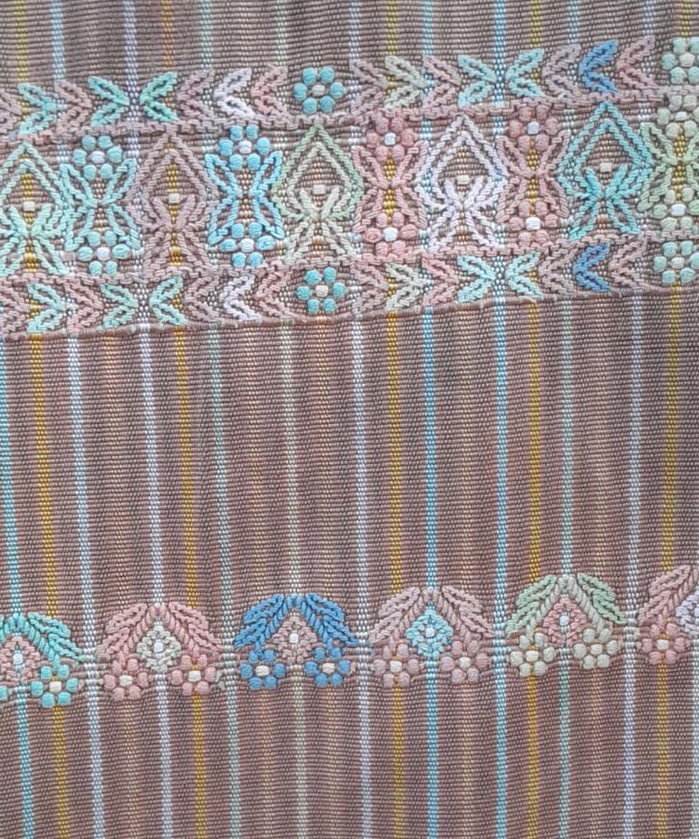 Guatemalan textile - brown Aguacatan corte