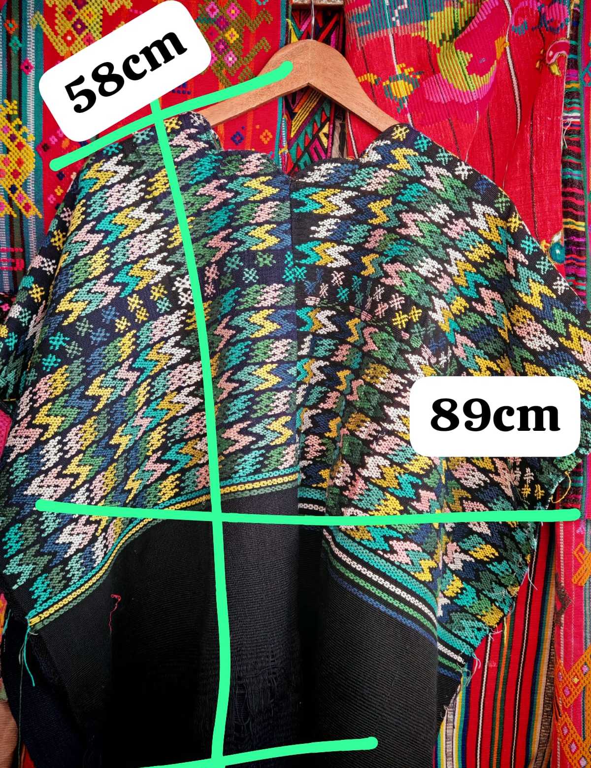 Green Zigzag Comalapa Huipil #6-310