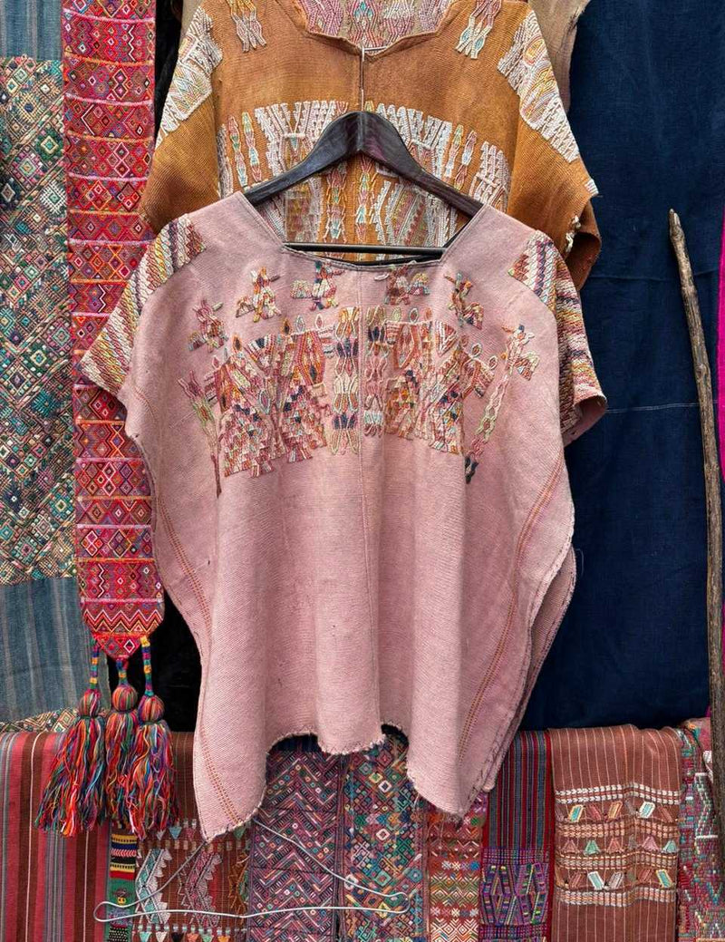 (Reserved for Cheryl) Pale pink Chajul huipil #2-36