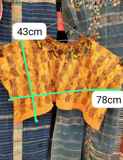 Gold Coban huipil #2-31