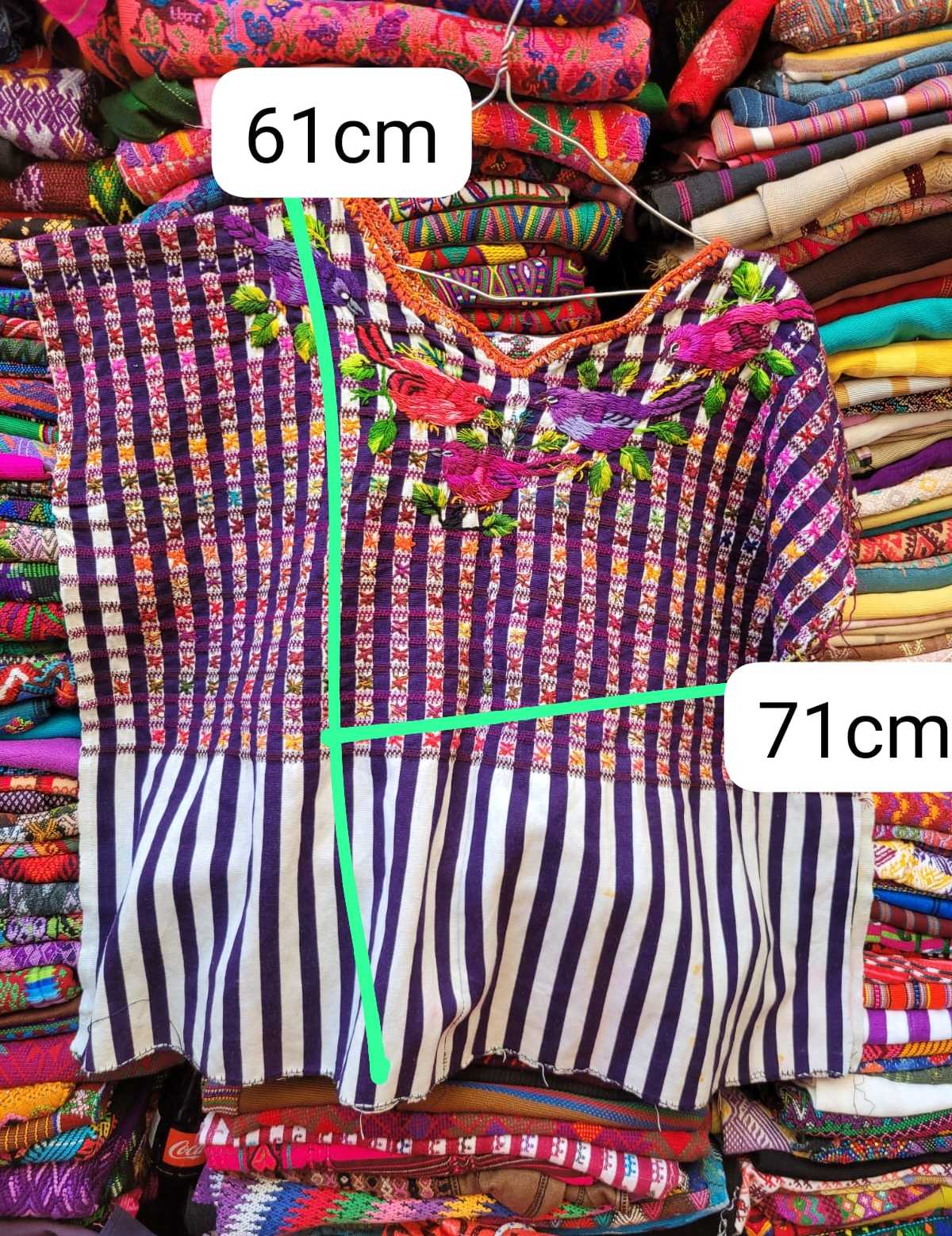 Berry birds Santiago huipil #2-43