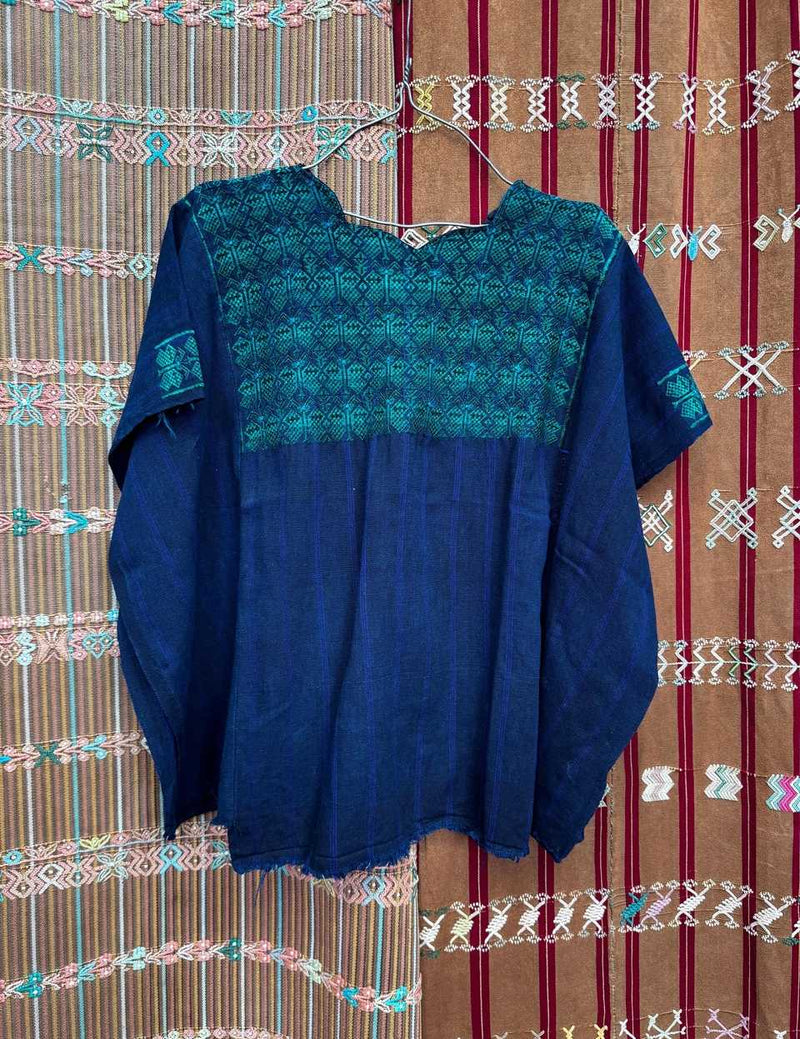 Blue and green Nahuala huipil #5-147