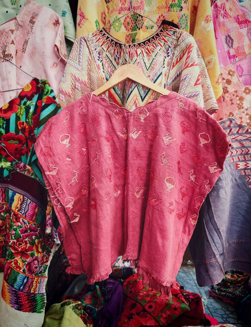 Pink San Lucas Toliman huipil #1-58