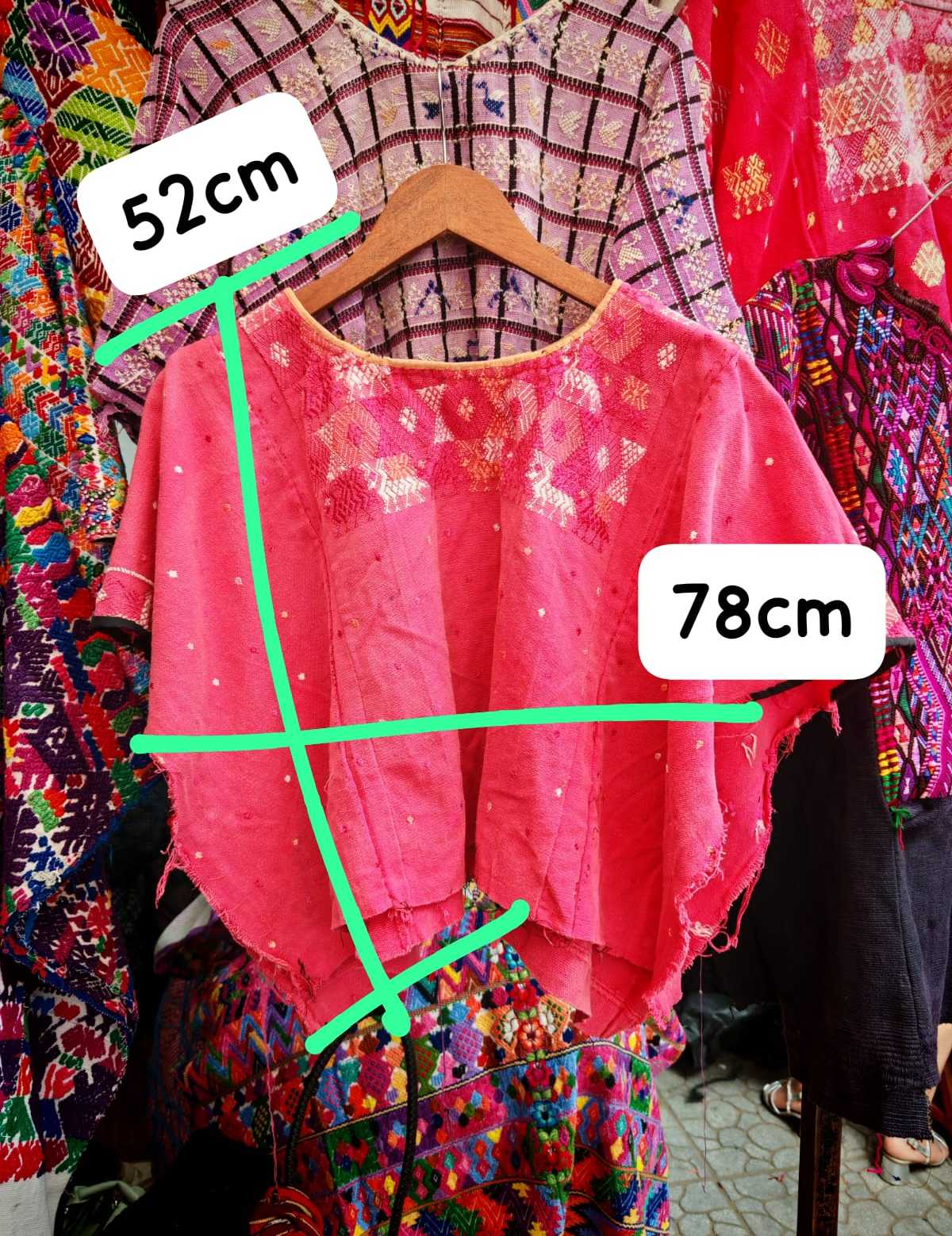 Hot pink Coban huipil #6-36