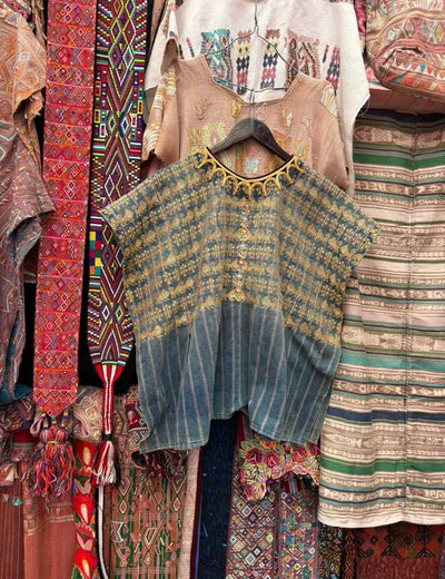 (Reserved for Cheryl) Gold sun rays Nahuala huipil #2-101