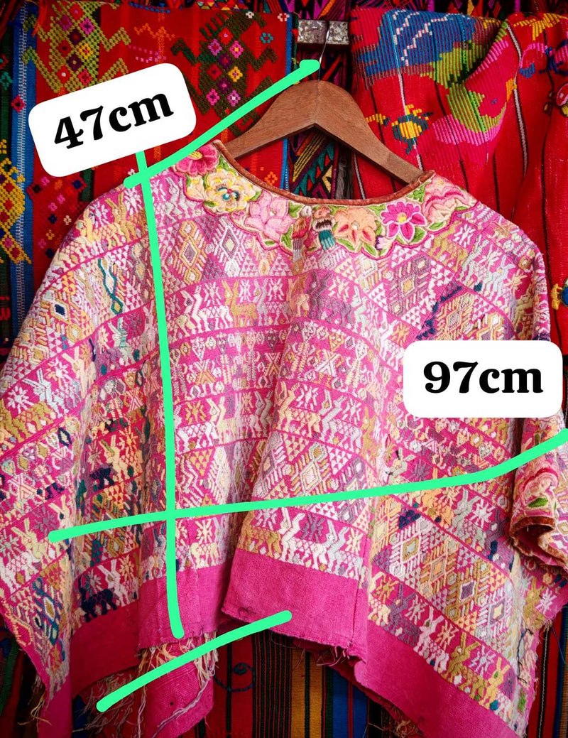 Pink and Primrose Coban Huipil #6-288