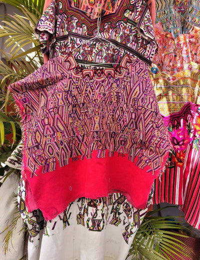 Red and purple Nebaj huipil #3-67