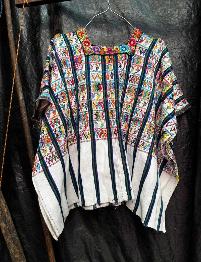 Colourful striped San Lucas huipil #5-80