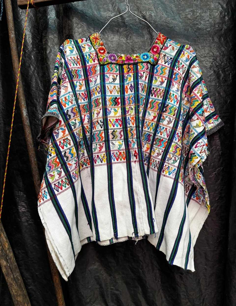 Colourful striped San Lucas huipil #5-80