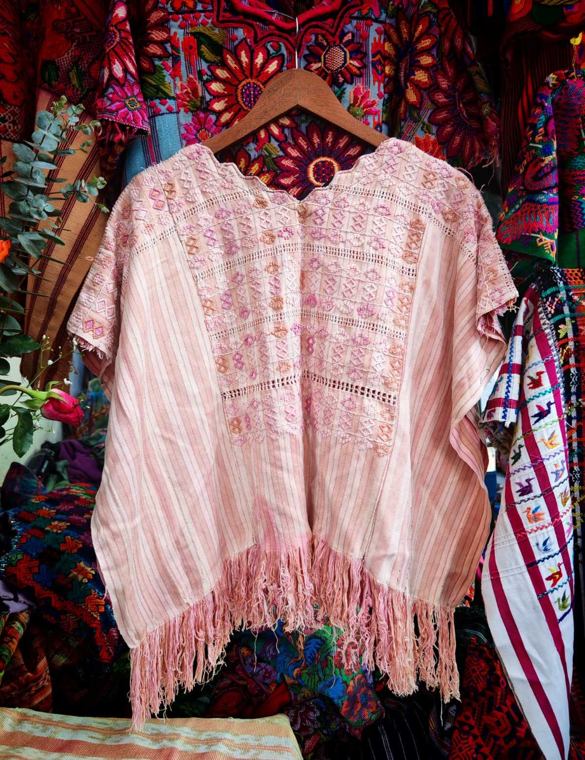 Pale pink Colotenango huipil #6-31