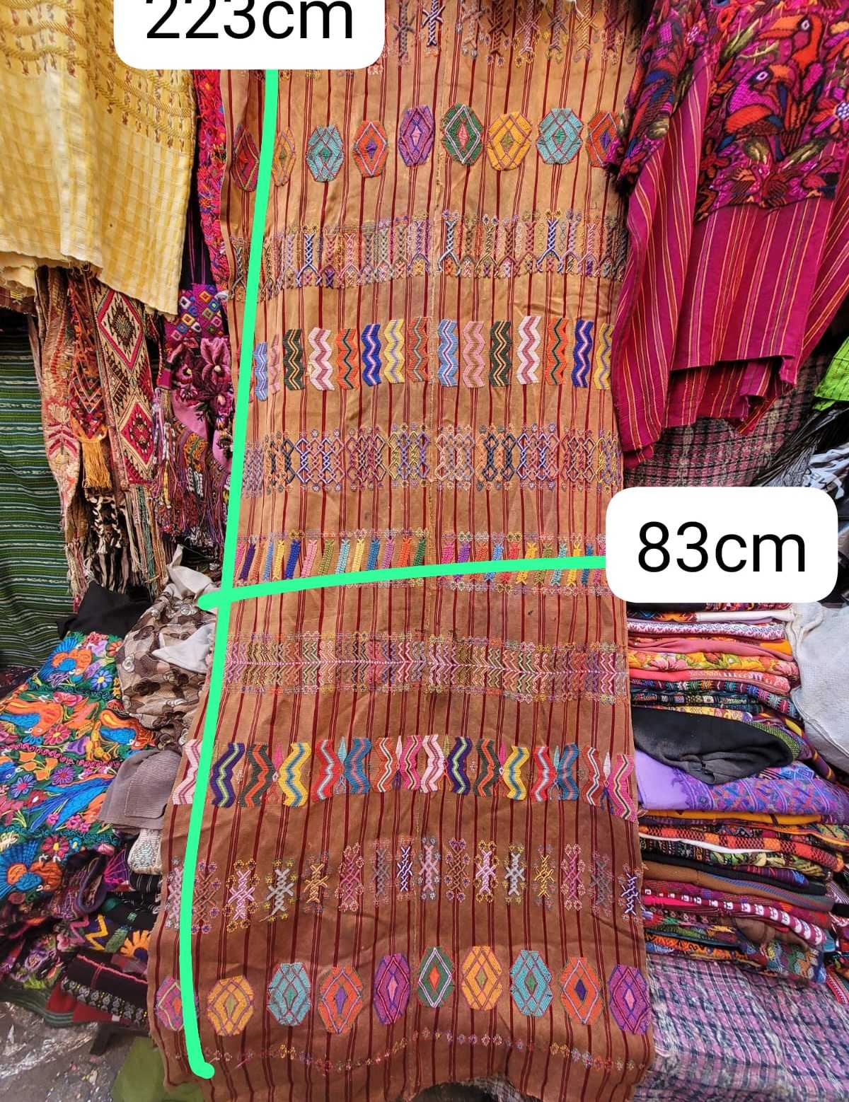 Colourful on light brown Colotenango corte #2-32