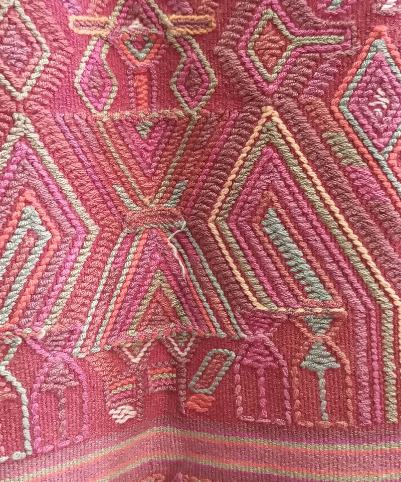 Mulberry Nebaj Huipil with striped sides