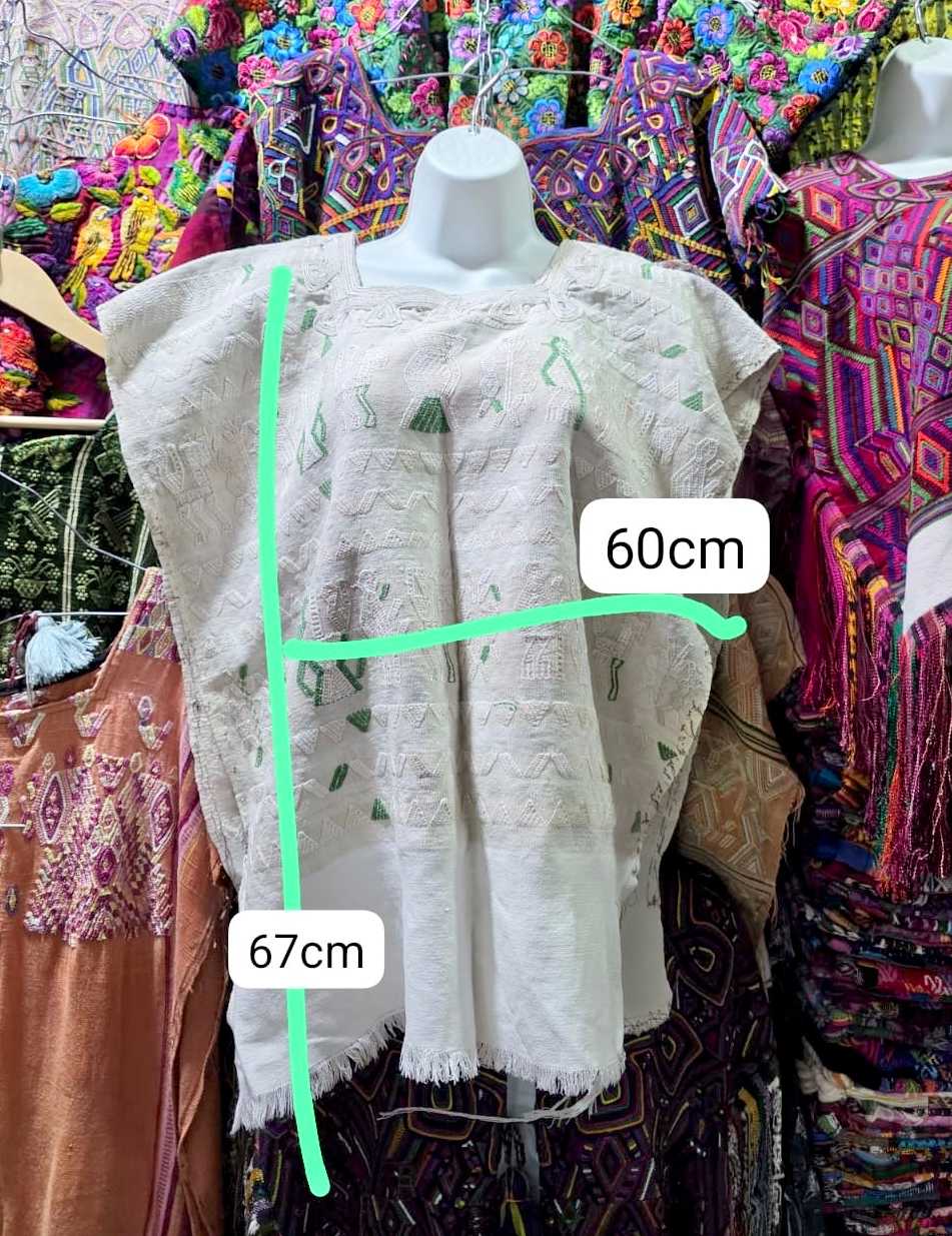 White and blush Nebaj huipil #6-118