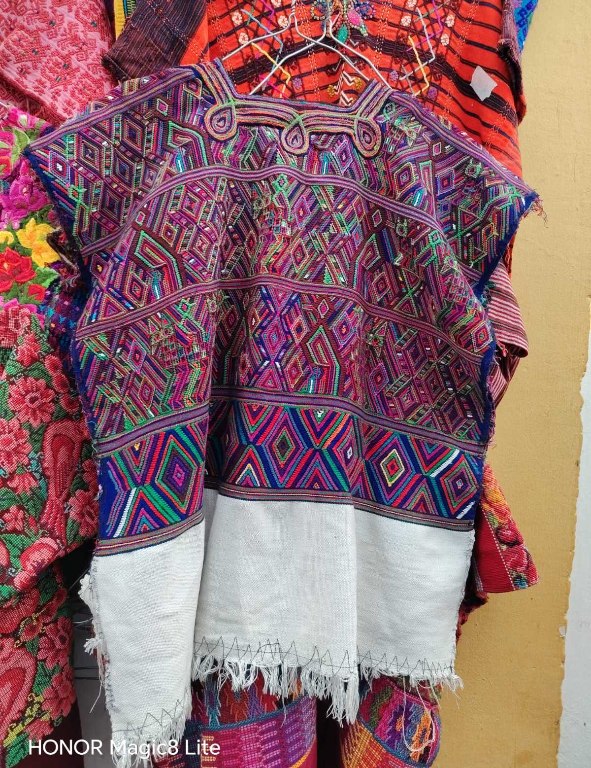 Raspberry and Blue Nebaj Huipil #6-343