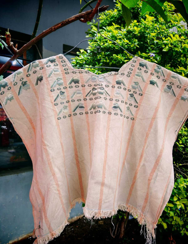 Peach and Grey San Lucas Toliman Huipil #6-270