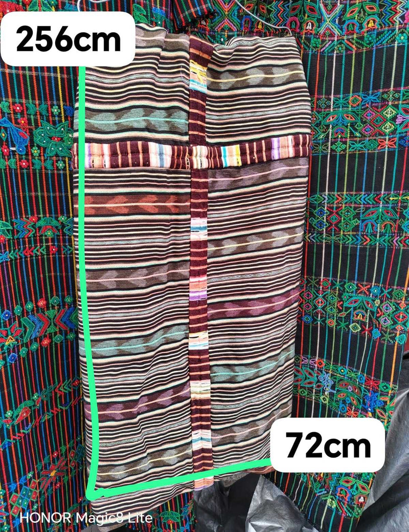 Striped ikat Chichi corte Chichicastenango corte #4-11