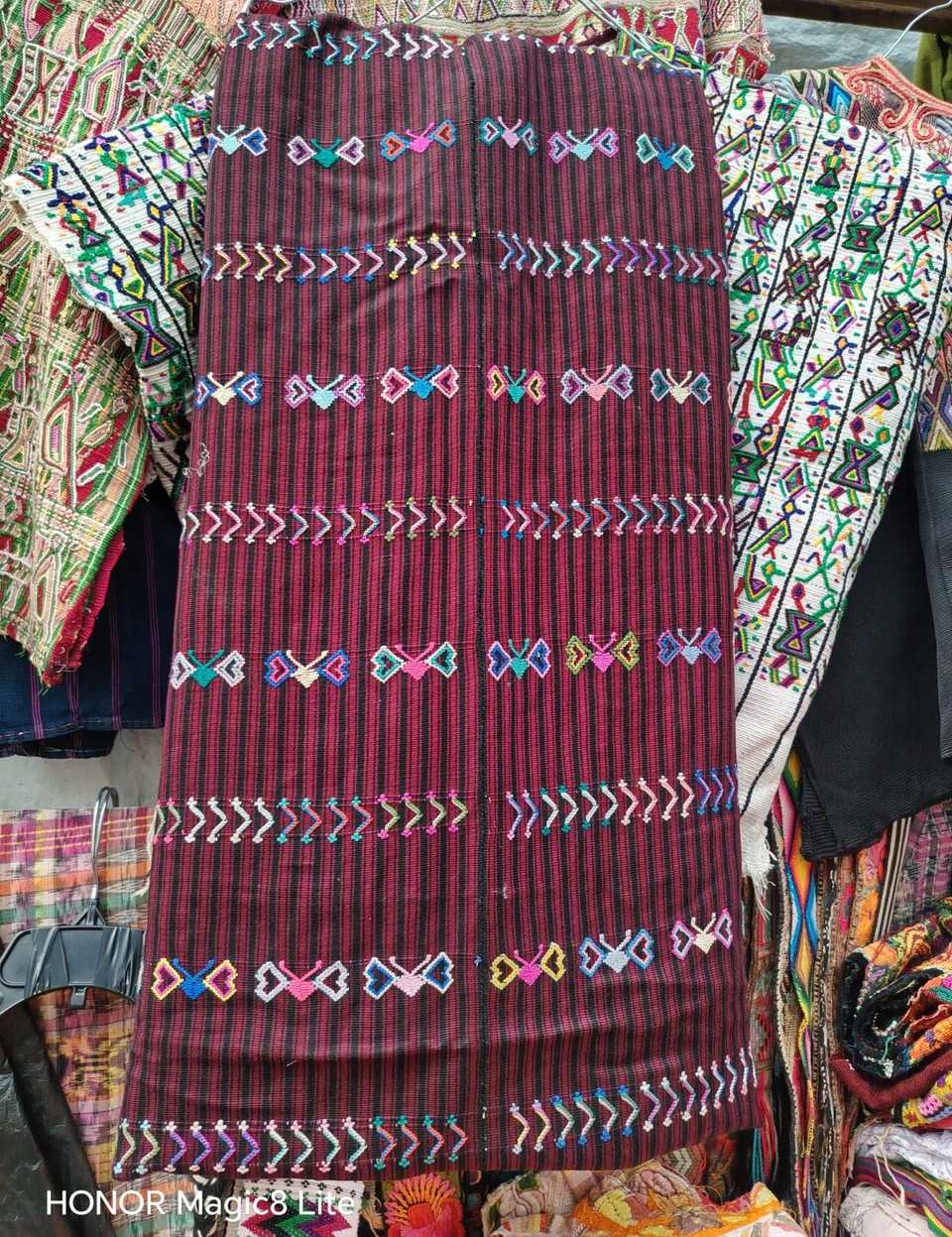 Traditional burgundy Colotenango corte #4-296