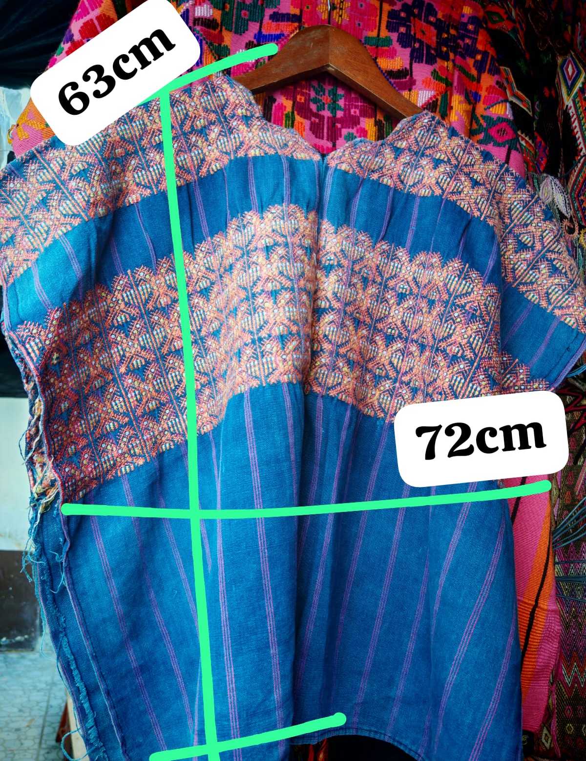 Indigo and Brown Nahuala Huipil #6-303