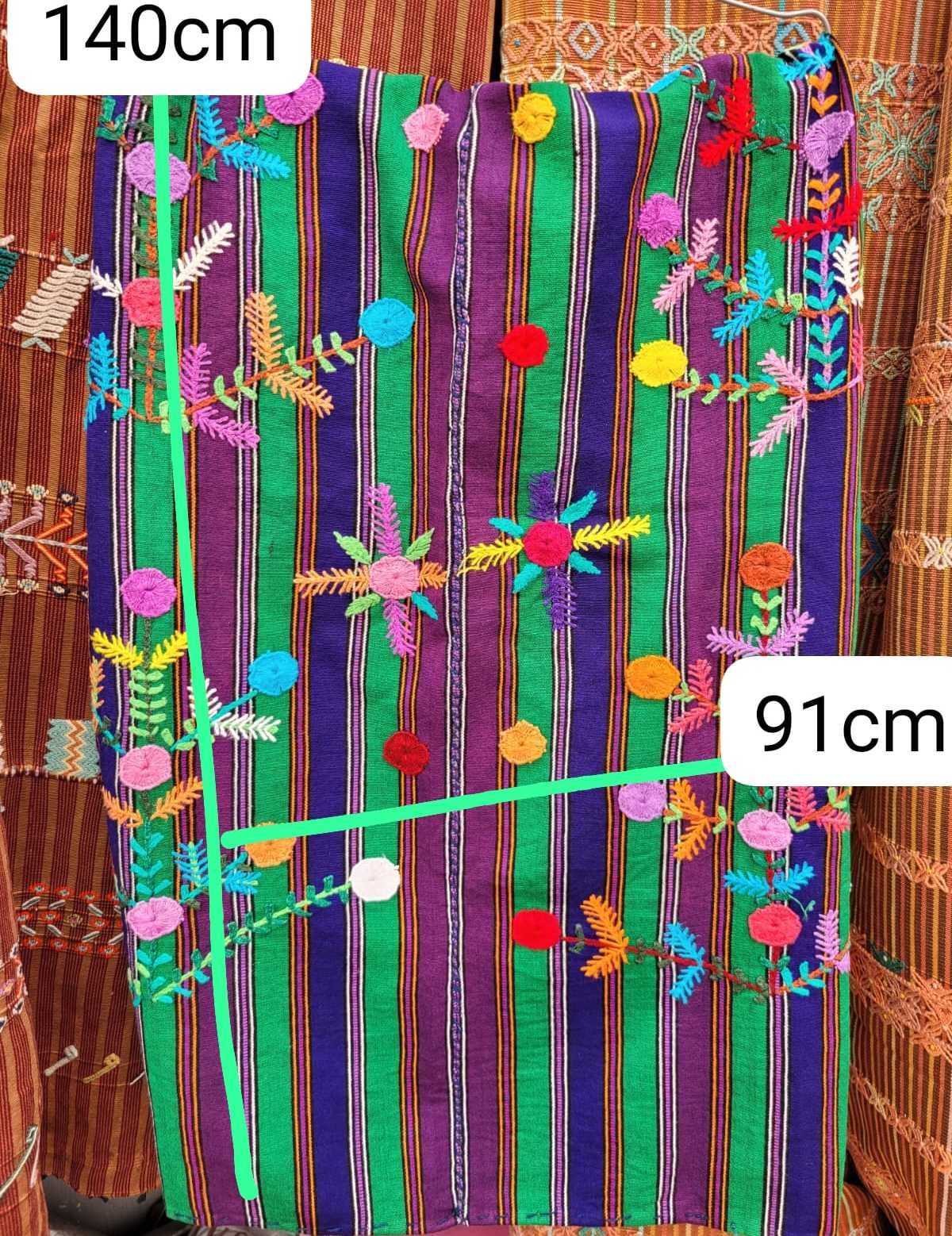 Green and purple Chichi tzute #2-70