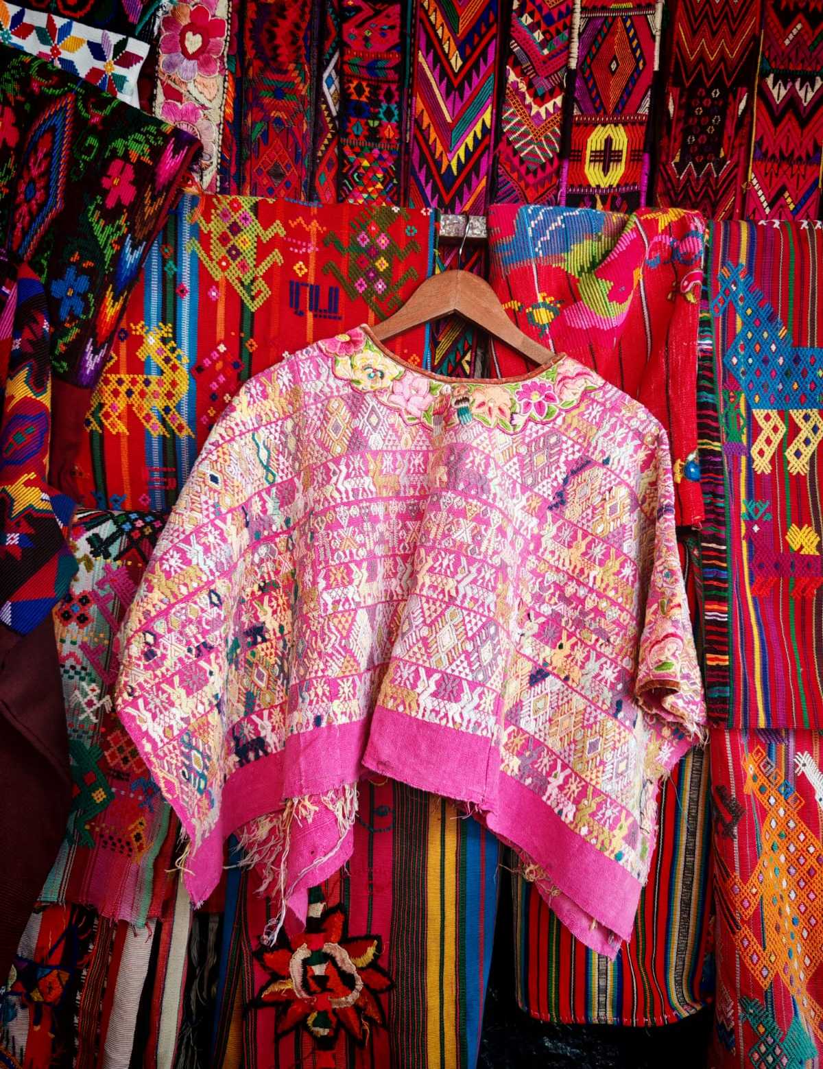 Pink and Primrose Coban Huipil #6-288