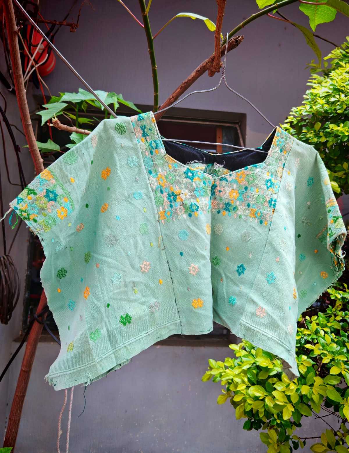 Childs Sky Blue Coban Huipil #6-271