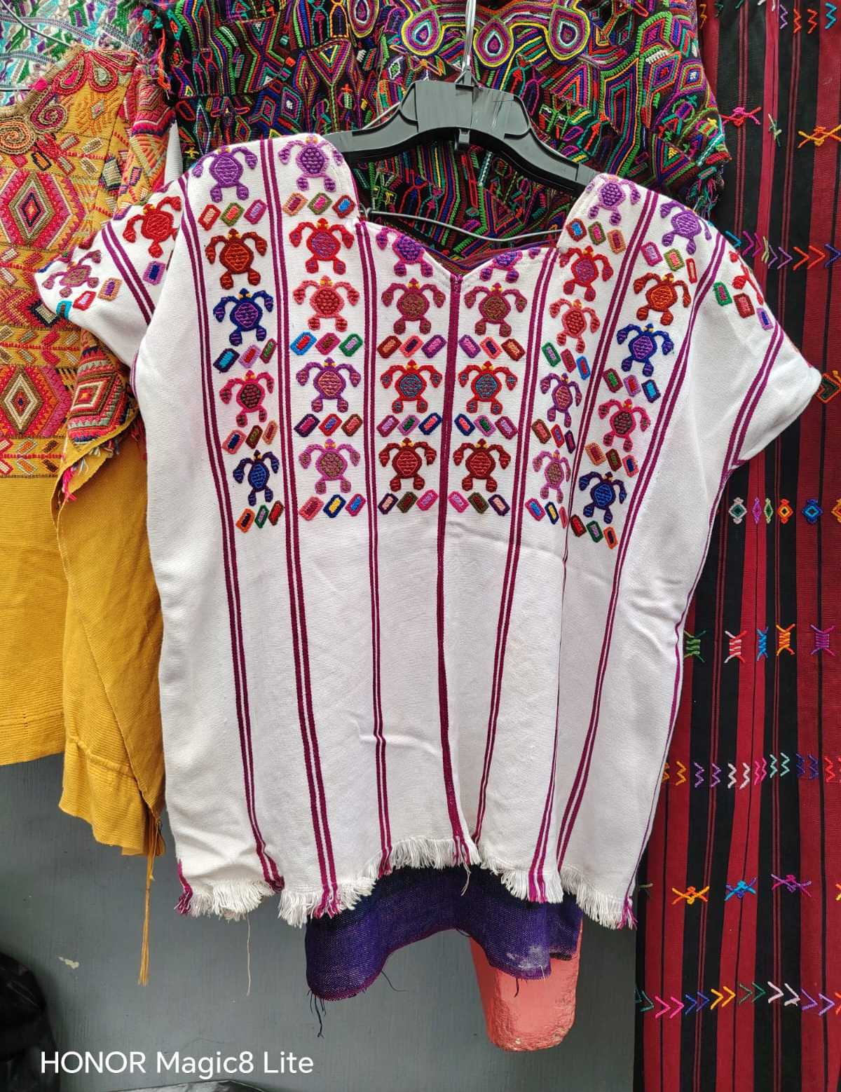 Colourful turtles San Lucas Toliman huipil #4-229