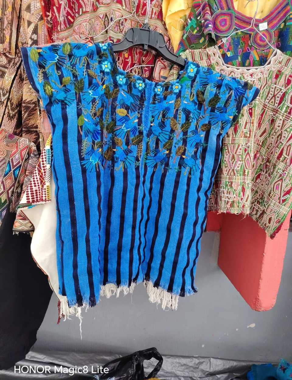 Bright blue Santiago huipil #5-39