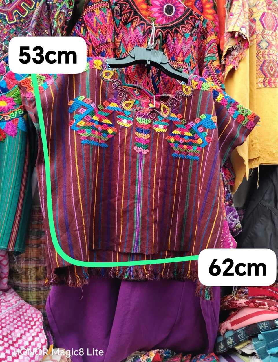 Burgundy striped Nahuala huipil #4-257