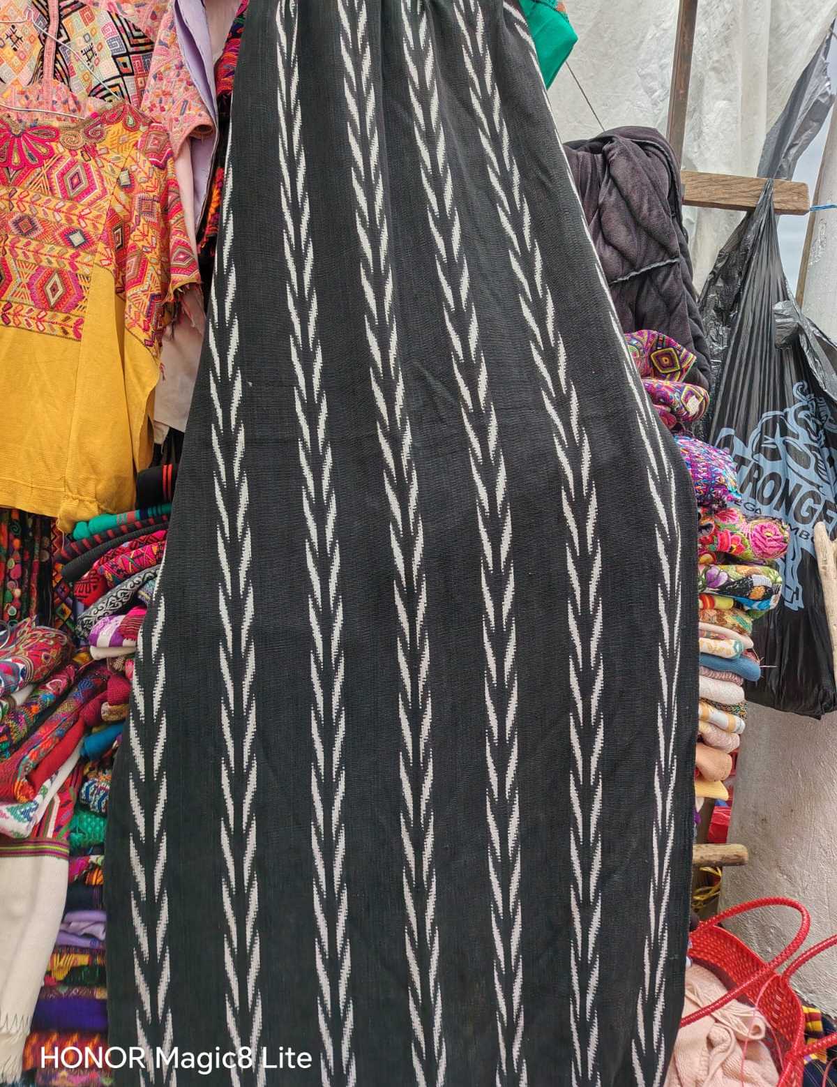 Black and white rebozo #4-169