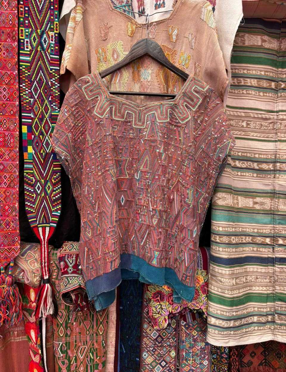 Red and blue Nebaj huipil #2-103