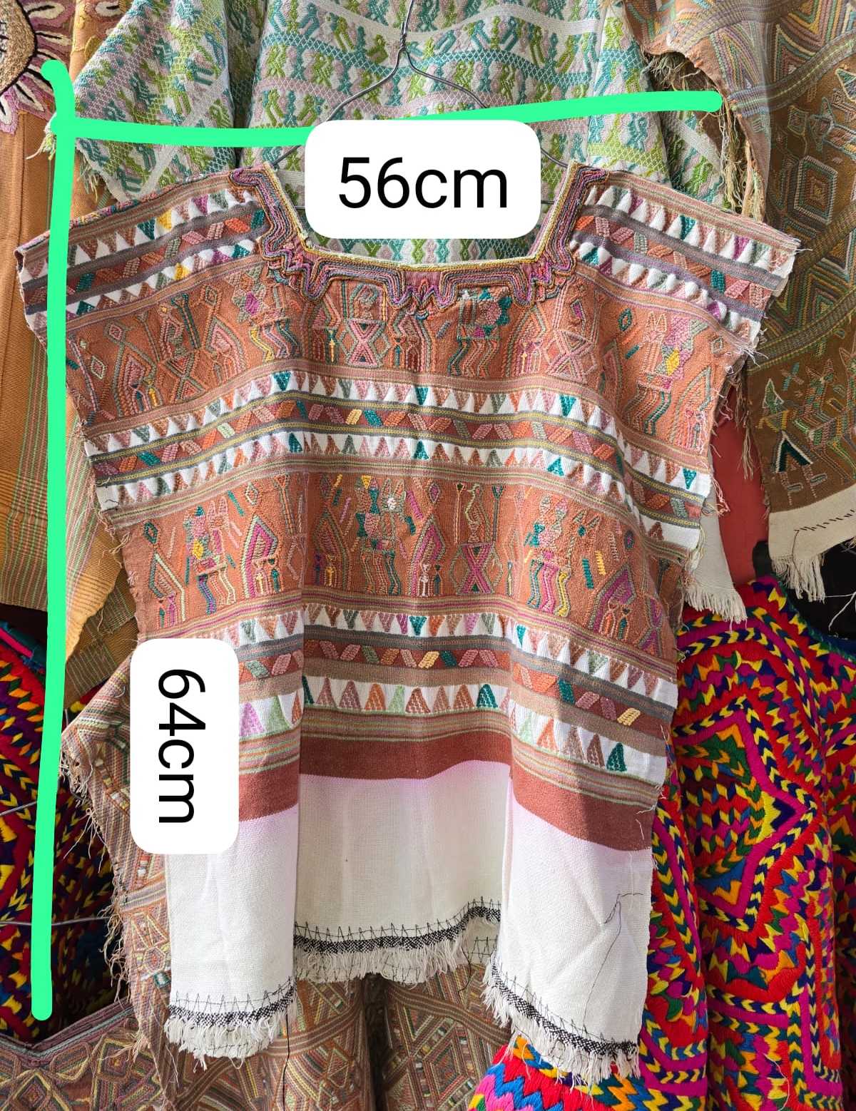 Terracotta and Turquoise Nebaj Huipil #6-242