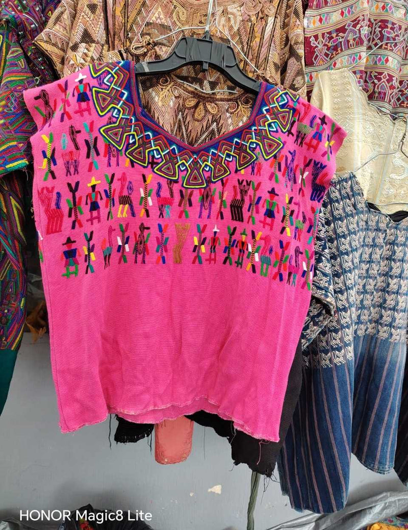 Hot pink Nebaj huipil #5-372