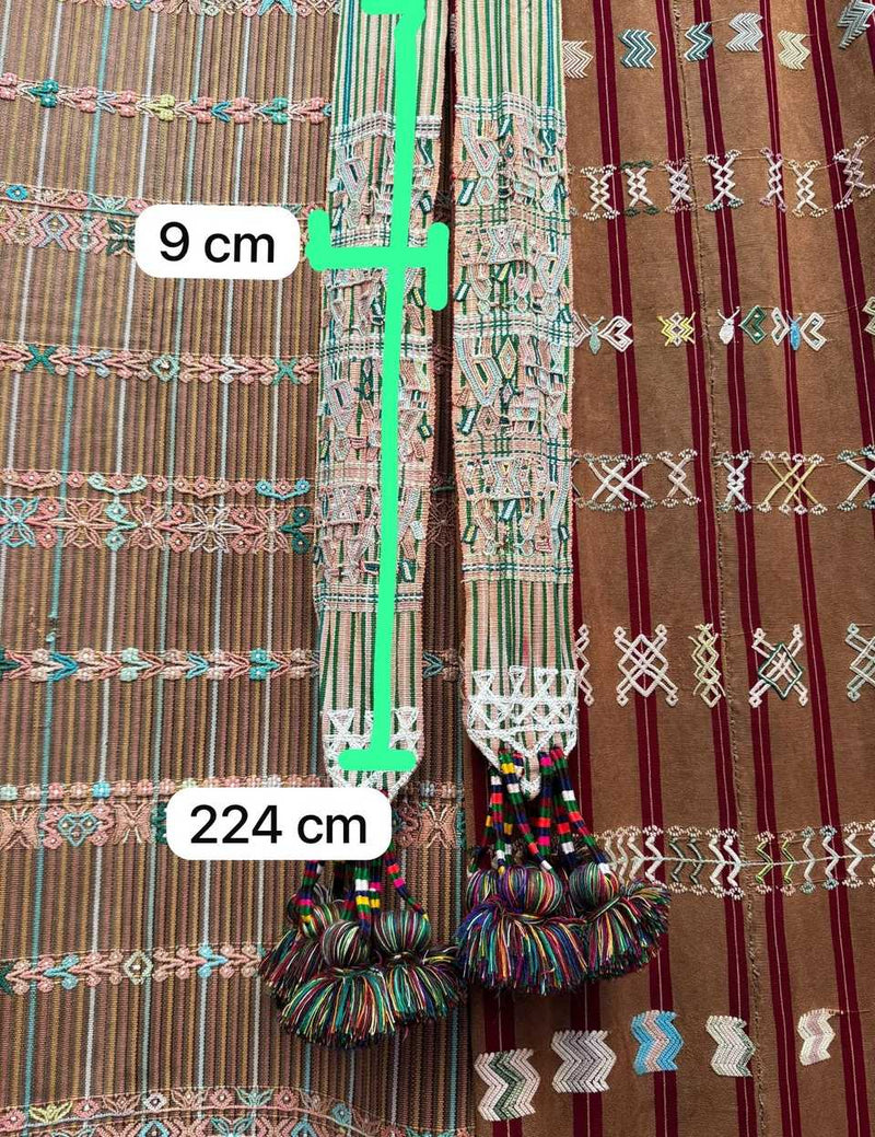 Coral and green Nebaj tocoyal #5-150