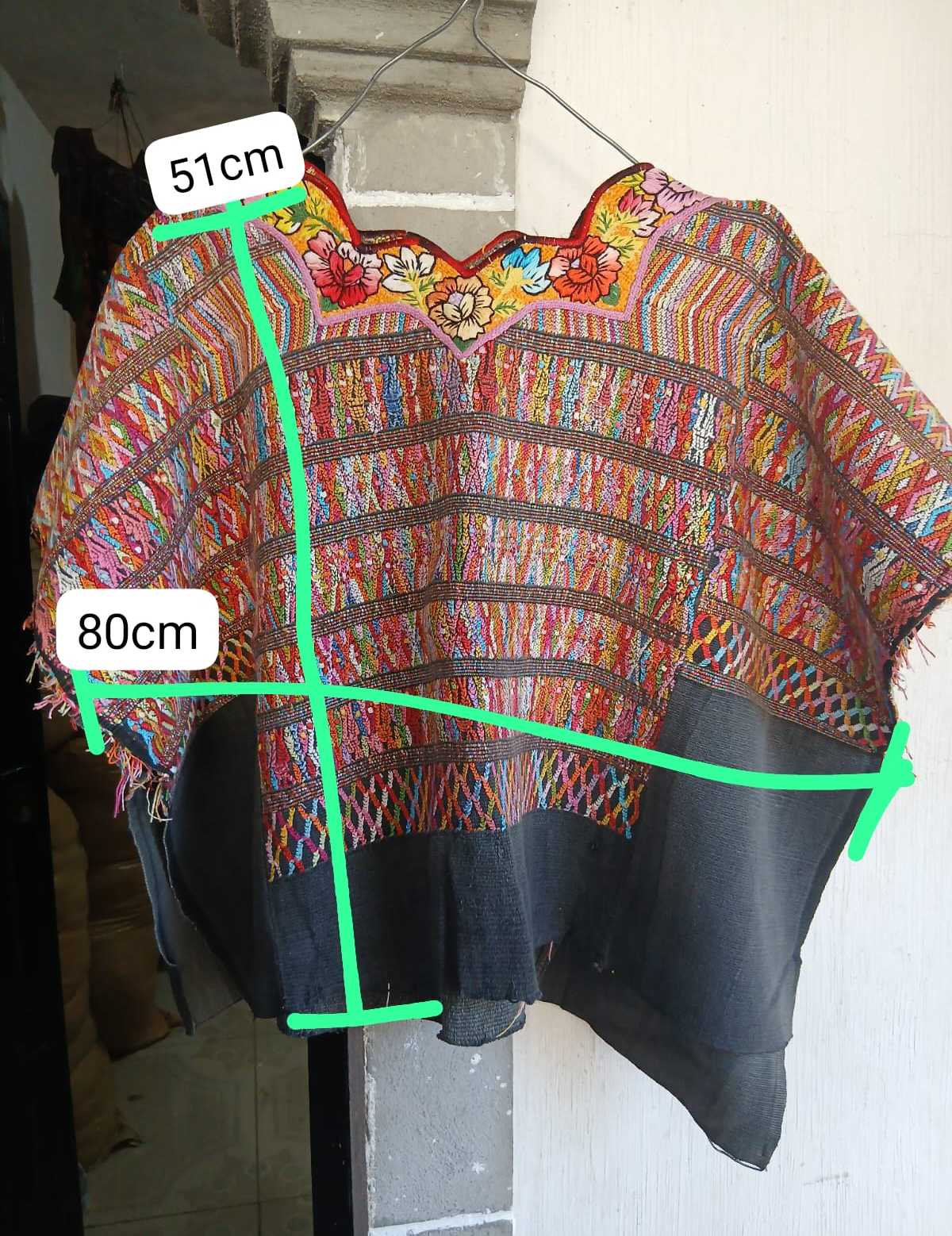 Red and black San Juan Cotzal huipil #2-27