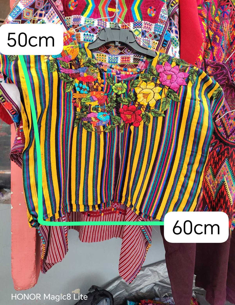 Yellow Striped Santiago Huipil #6-224