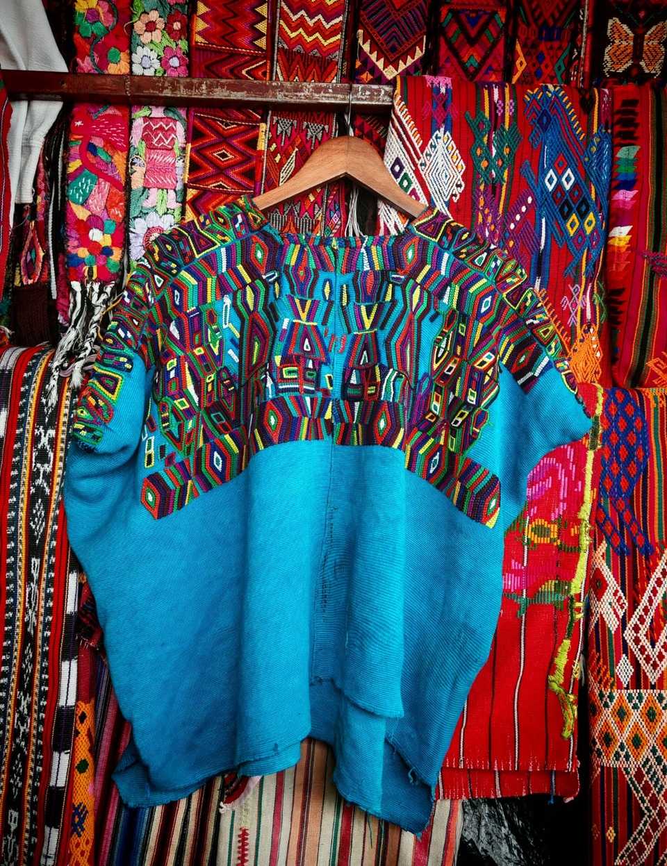 Blue Nebaj huipil #6-95