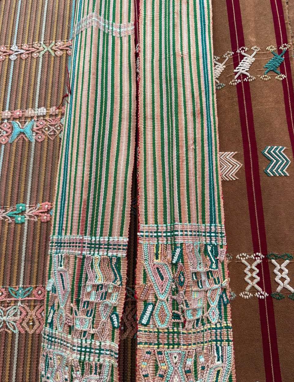 Coral and green Nebaj tocoyal #5-150