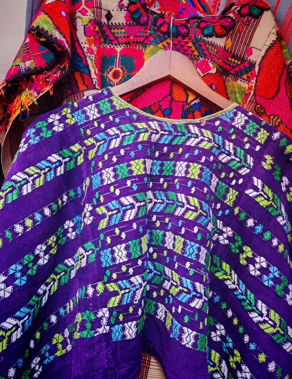 Purple Coban huipil #5-14
