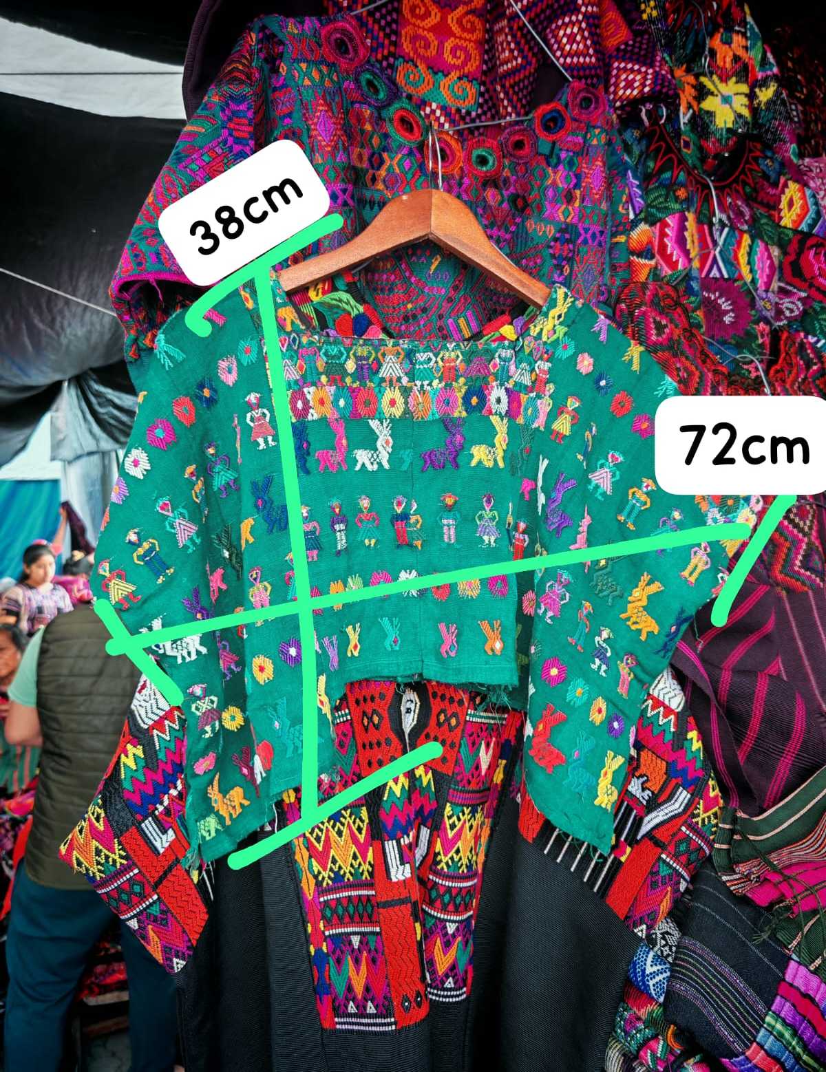 Green Coban huipil #1-61